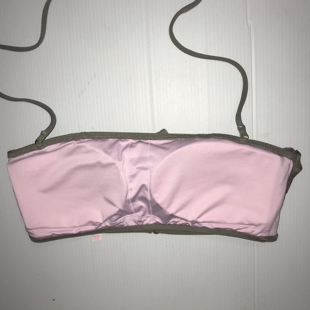 Victoria’s Secret Women Sheer Overlay Halter Bandeau Bikini Top Army Green M * - Picture 5 of 5